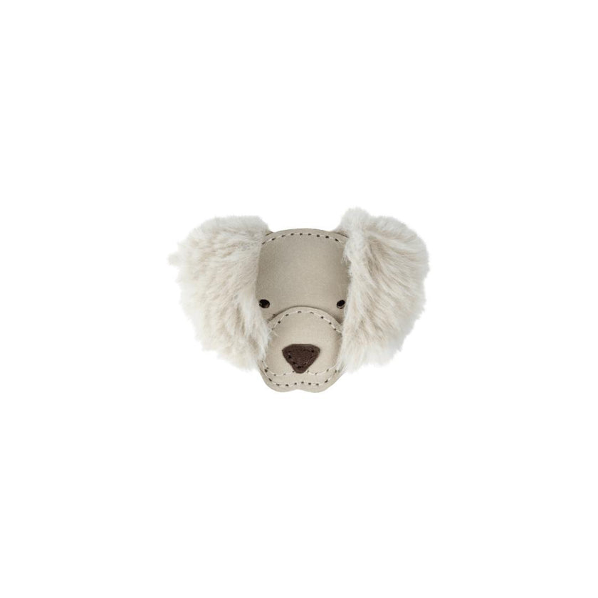 Josy Exclusive Hairclip | Golden Retriever | Ivory Classic Leather