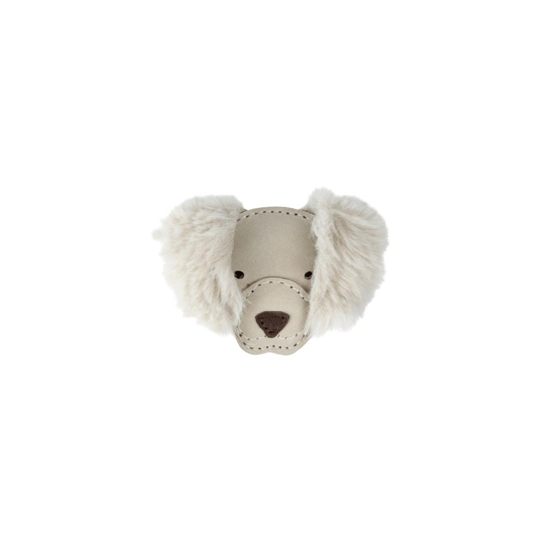Josy Exclusive Hairclip | Golden Retriever | Ivory Classic Leather