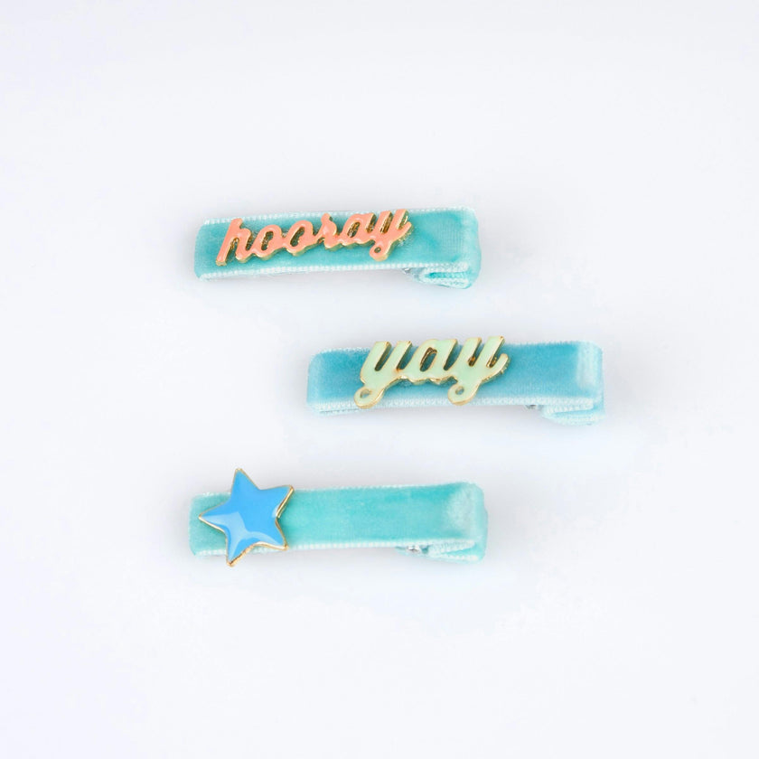 Happy Birthday Enamel Hair Clips