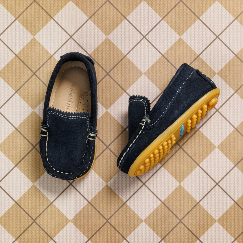 Toddler Antton Driver Moccasin | Blue Suede