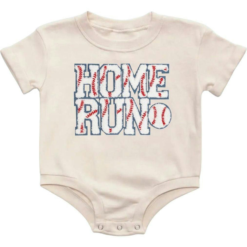 Home Run Patch Short Sleeve Romper
