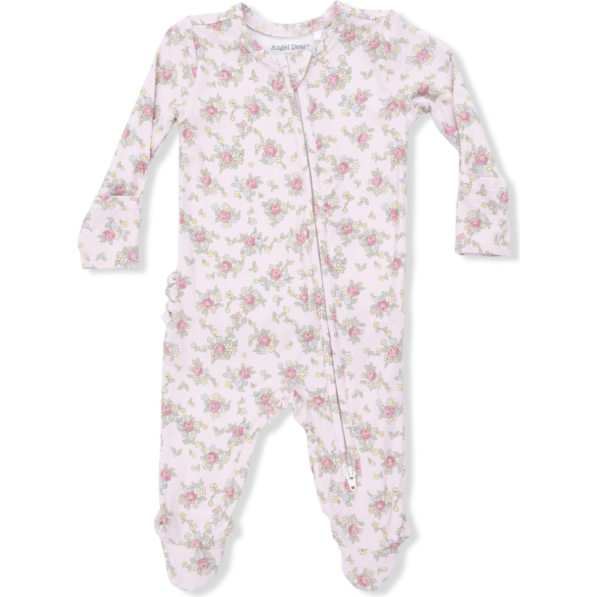 Edith's Rose Garden - 2 Way Ruffle Back Zipper Footie