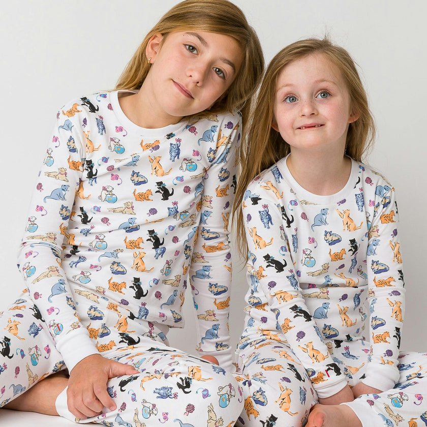 The Organic Long Sleeve Pajama Set [Cat Nap]