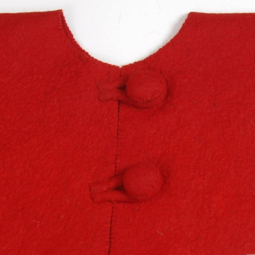 Handmade Toy Train Red Christmas Tree Skirt Felt 26"/60"