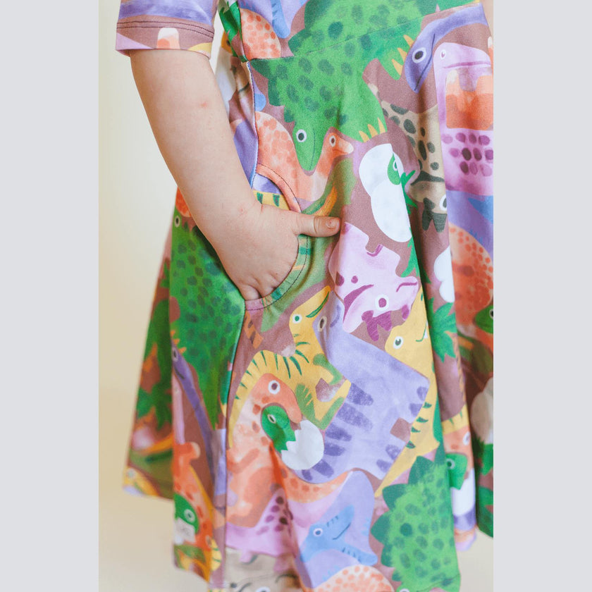 Reese Print Scoop Neck Dress