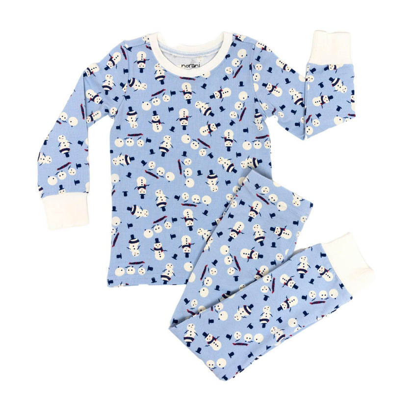 Organic Kids Pajamas - Winter Snowmen