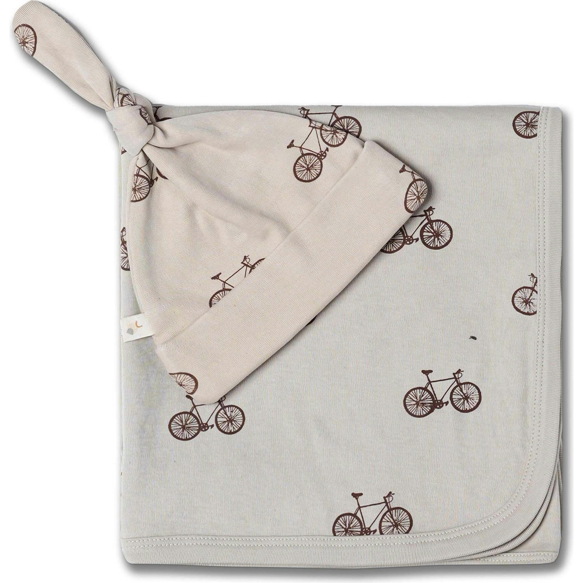 Organic Swaddle Blanket & Hat Set