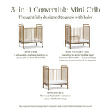 Namesake Abigail 3-in-1 Convertible Mini Crib