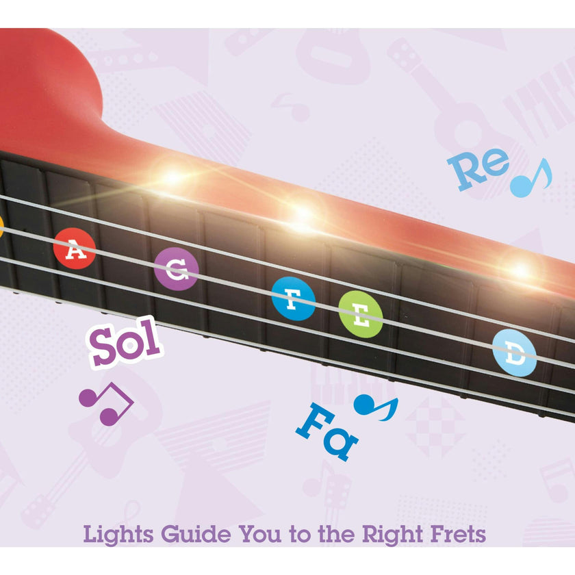 Learn with Lights Toddler Electronic Ukulele in Red