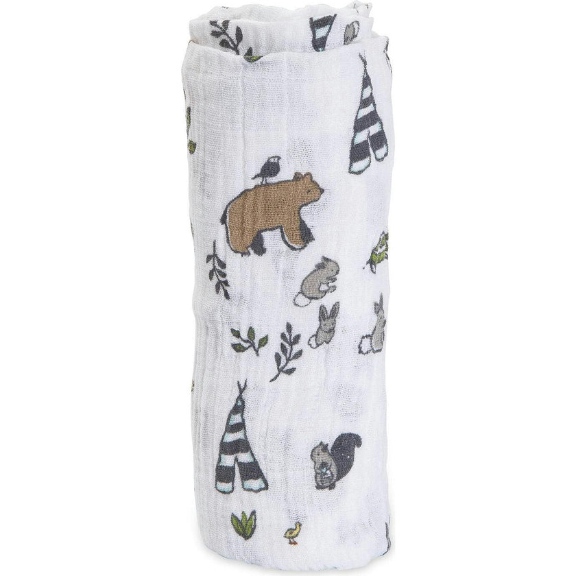 Cotton Muslin Swaddle Blanket - Forest Friends