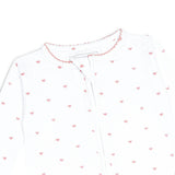 baby pink heart pima footie