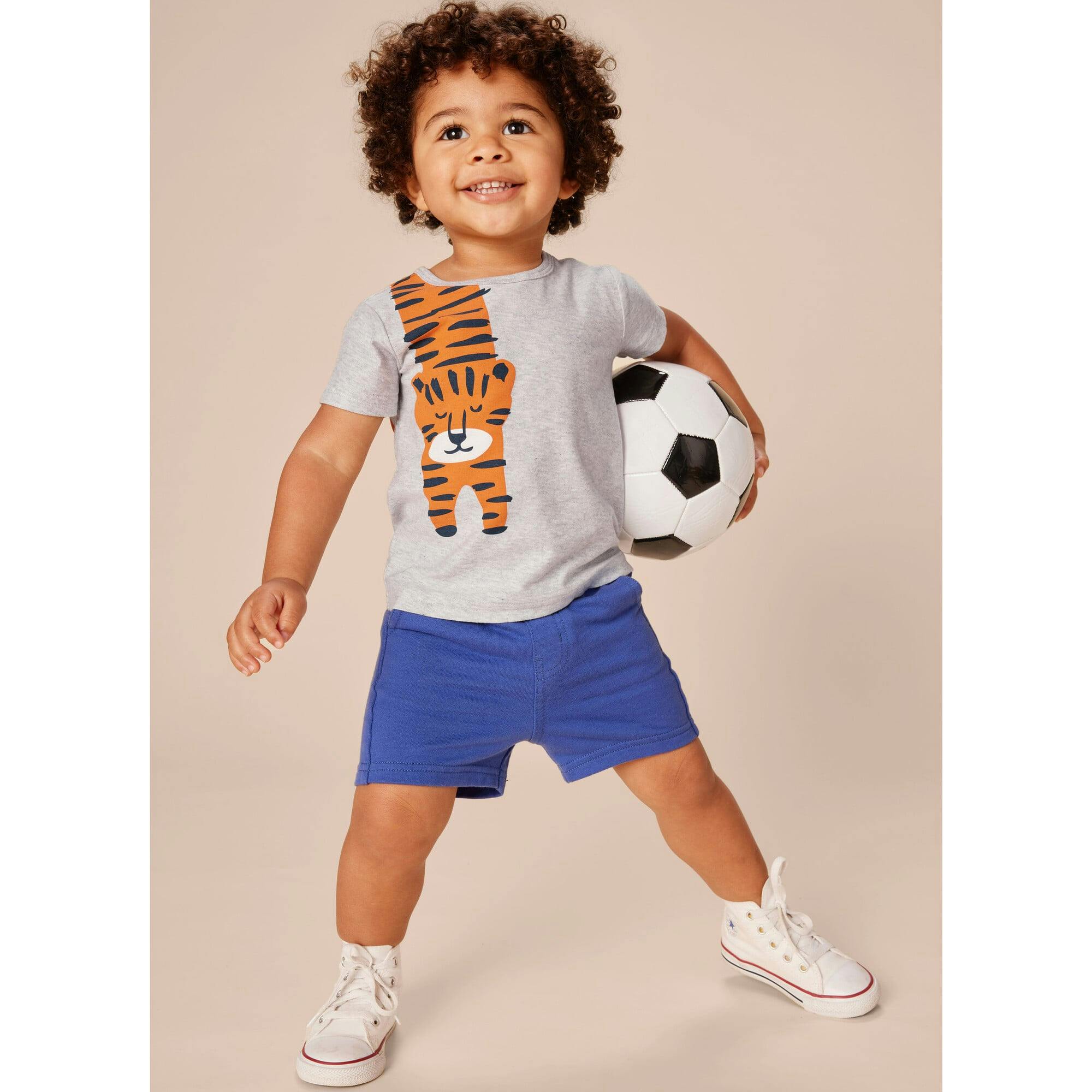 Vacation Long Mid-Thigh Drawstring Shorts, Blue