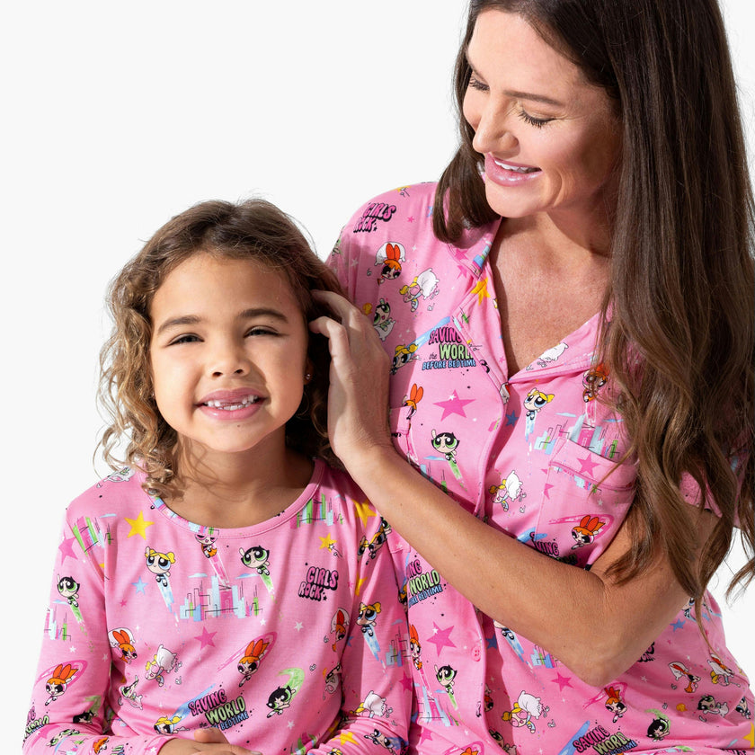 Powerpuff Girls Saving Bedtime Bamboo Women's Pajama Short Set