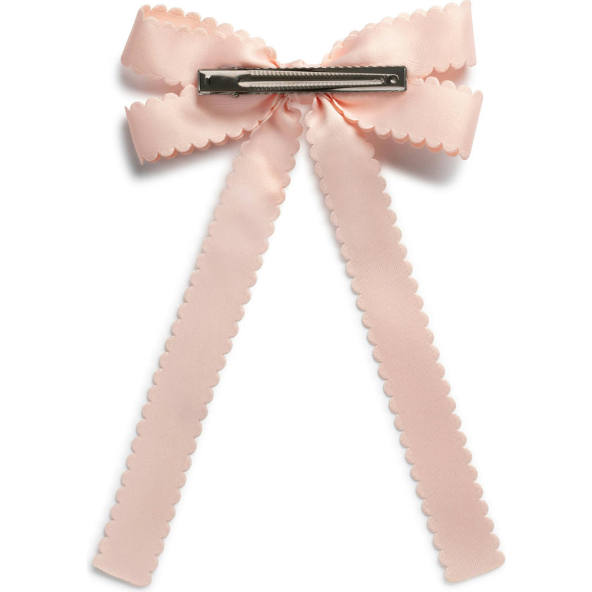Gumdrop Scalloped Satin Bow Clip
