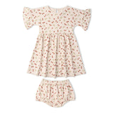 Organic Dolman Sleeve Dress - Cherry
