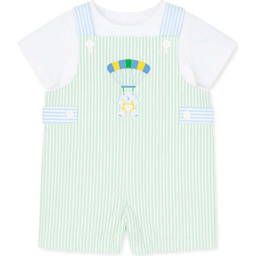 Seersucker Shortall With Parachute