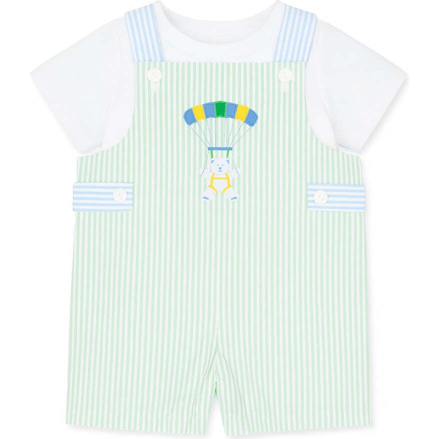Seersucker Shortall With Parachute