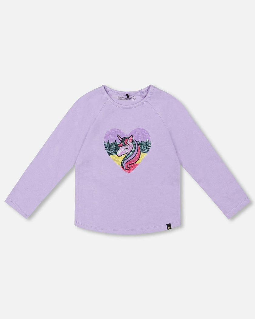 Organic Cotton Long Sleeve T-Shirt with Sequin