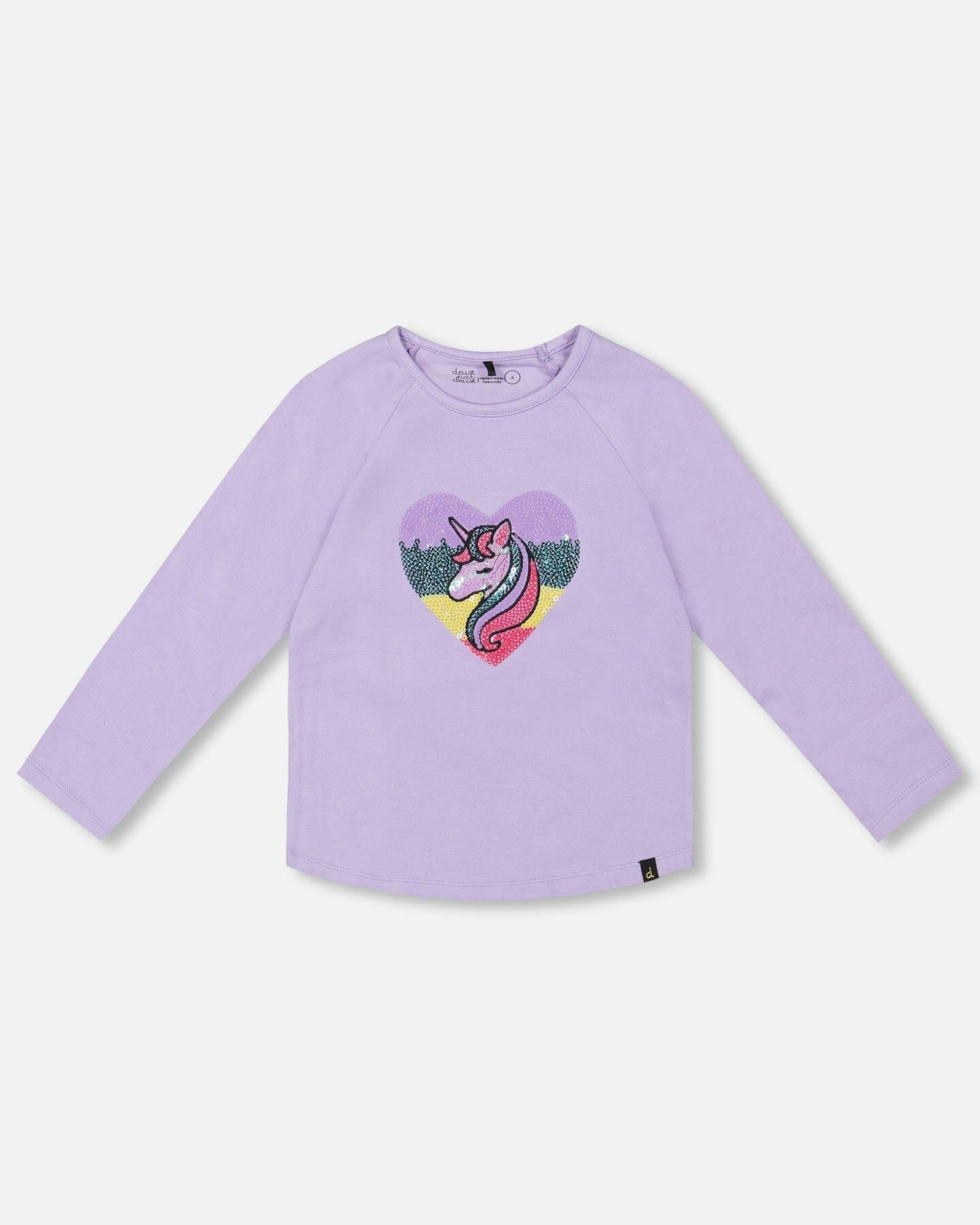 Organic Cotton Long Sleeve T-Shirt with Sequin