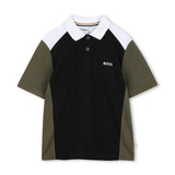Black Colorblock Polo Shirt