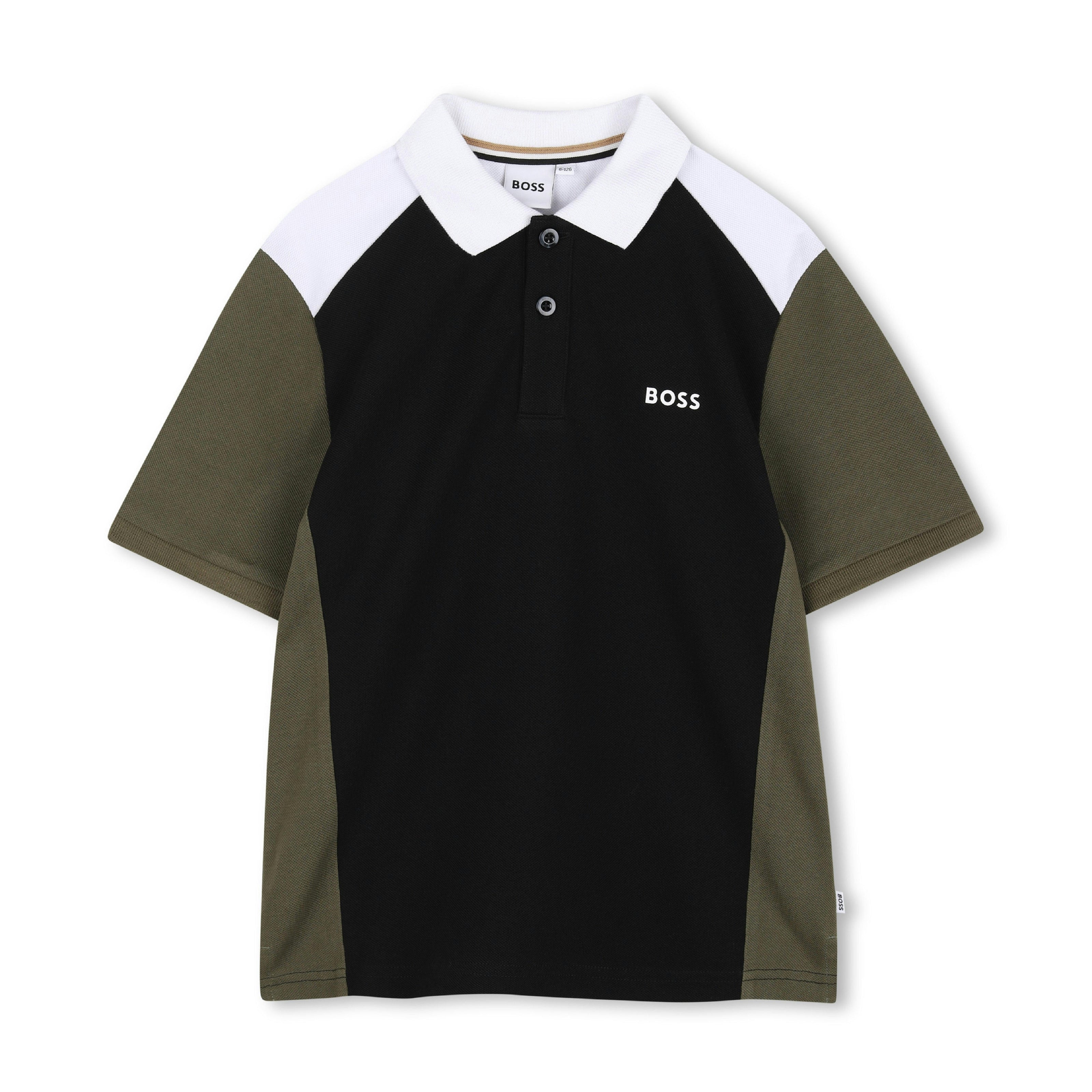 Black Colorblock Polo Shirt