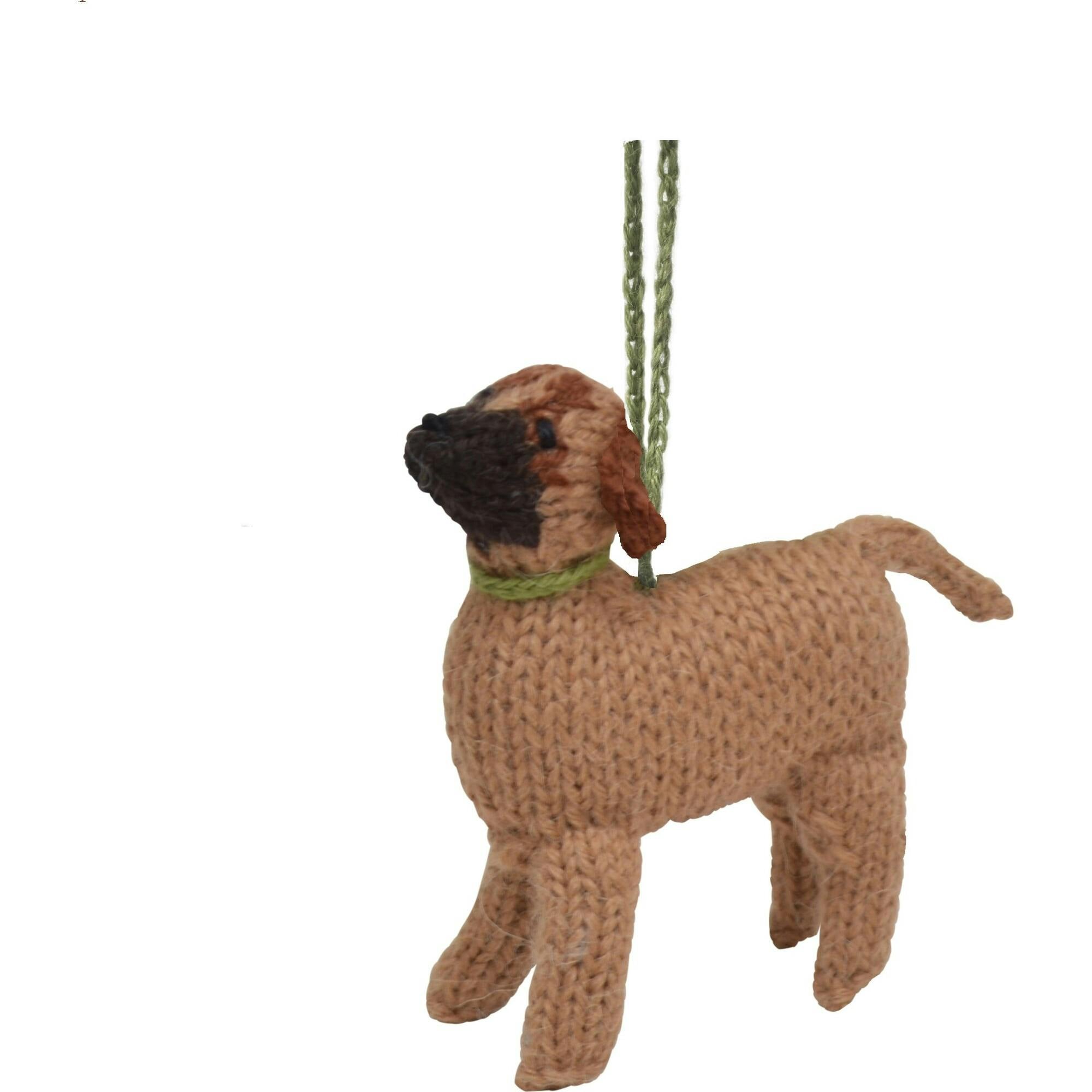 Bullmastiff Hand Knit Christmas Ornament