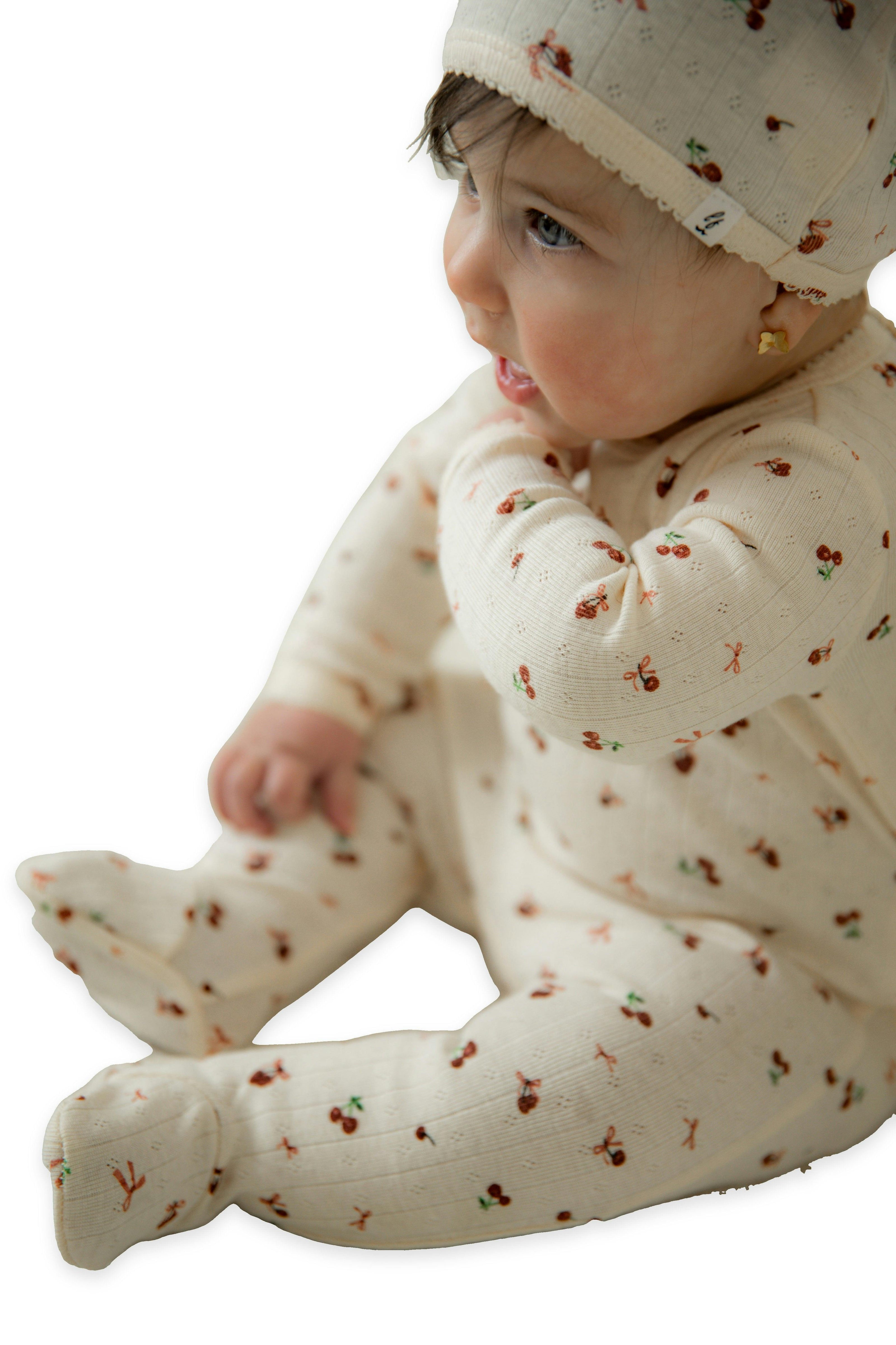Cherry Pointelle Onesie