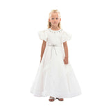 White Raineri Gem Shimmer Overlay Dress