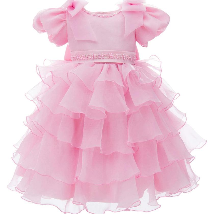 Pink Bonaventura Ruffle Dress