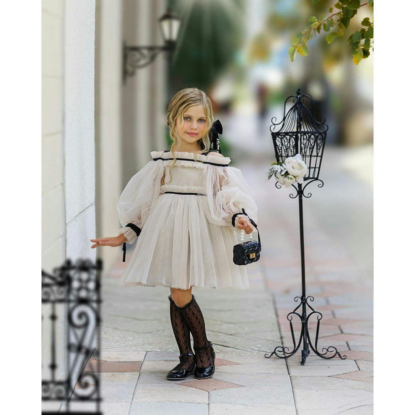 Coco-Caramel Tulle Dress