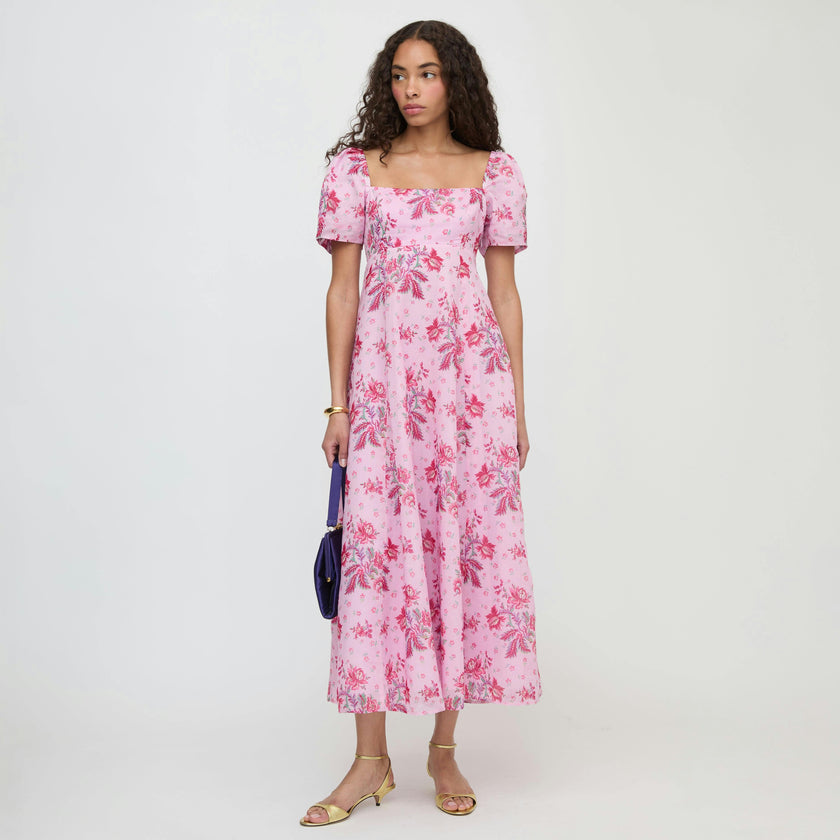 The Matilda Dress - Pink Delft Bouquet