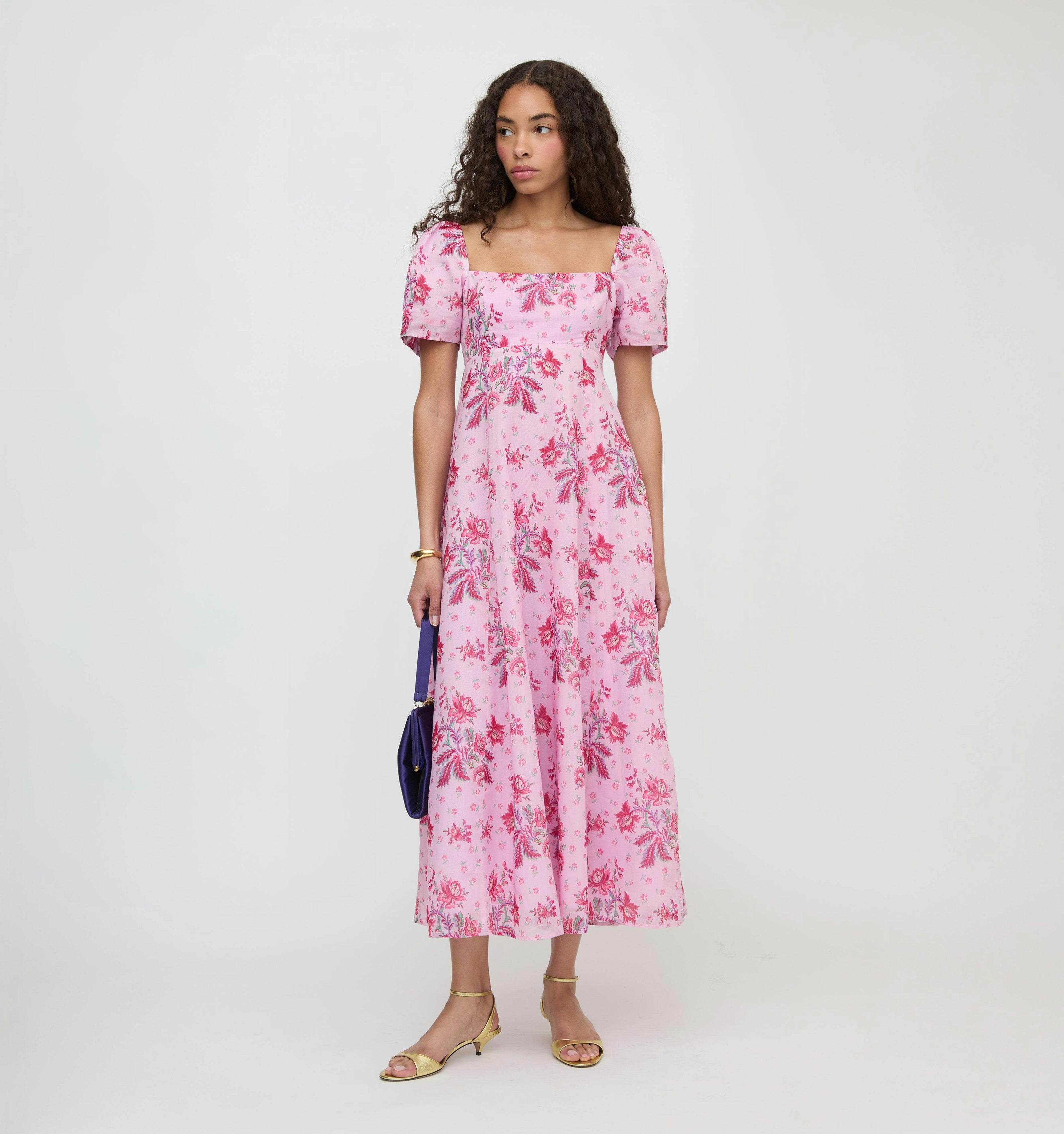 The Matilda Dress - Pink Delft Bouquet