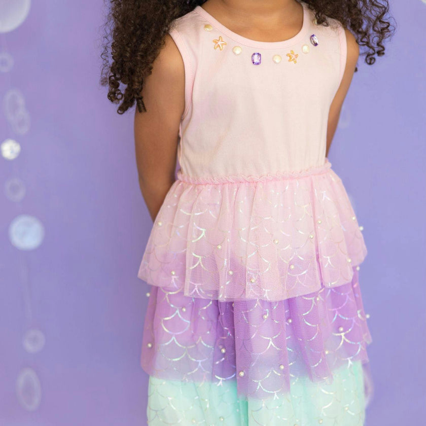 Mermaid Pearl Tank Tutu Dress