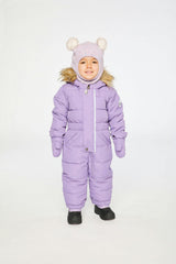 Baby Original One Piece Puffy Snowsuit With Removable Mittens And Boots Violet