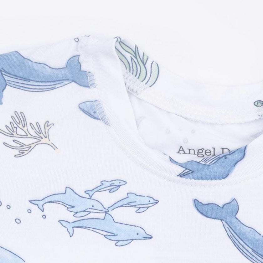 Watercolor Blue Whales - Loungewear Short Set