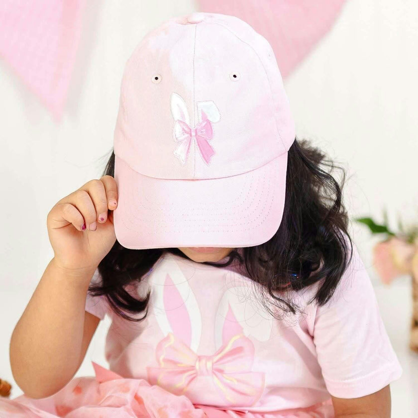 Coquette Easter Bunny Patch Baseball Hat