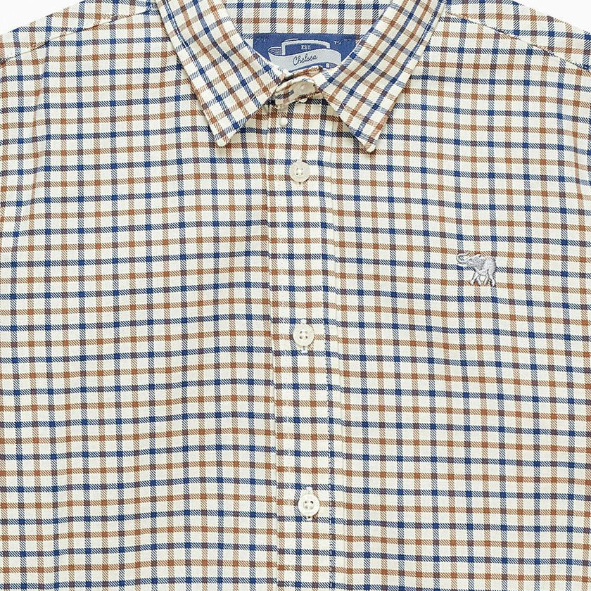Oliver Shirt in Camel Check