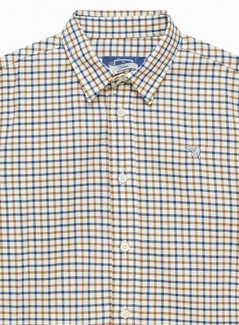 Oliver Shirt in Camel Check