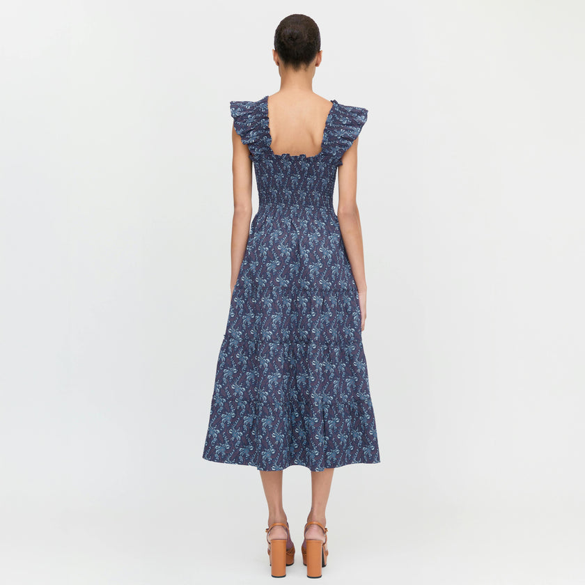 The Ellie Nap Dress - Navy Cala Paisley