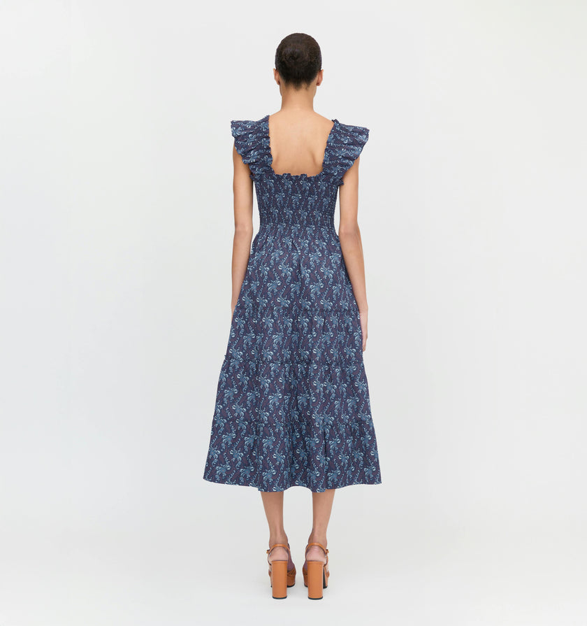 The Ellie Nap Dress - Navy Cala Paisley