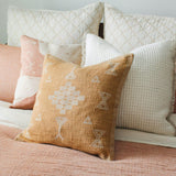 Sunrise Two-Tone Yellow & White Accent Pillow
