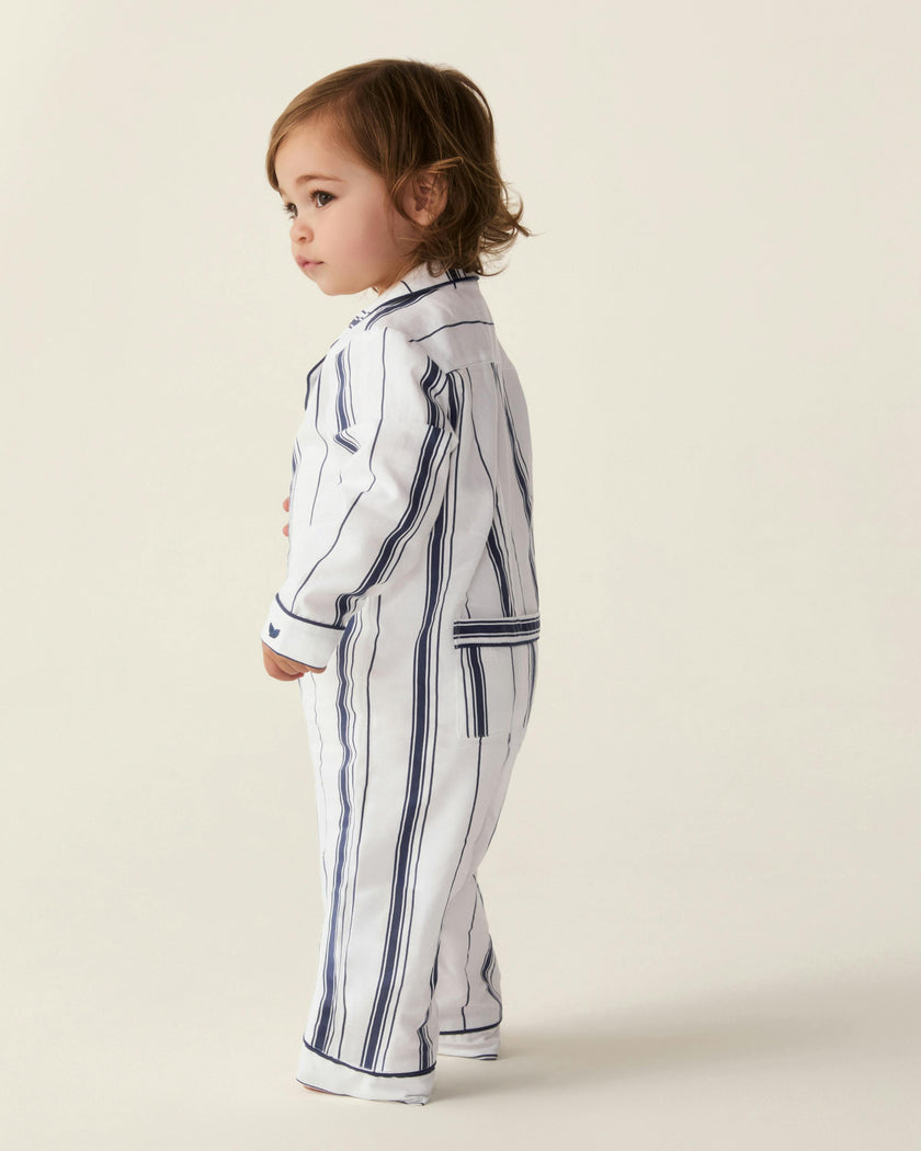 Baby's Twill Classic Romper in Parlor Stripe