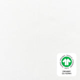 Crib Sheet in GOTS Certified Organic Brushed Cotton in Bright White