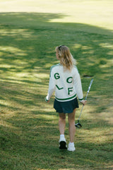 Emily Varsity Cardigan - Golf