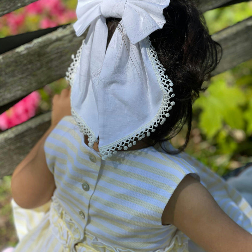 White Jaylin Hair Bow
