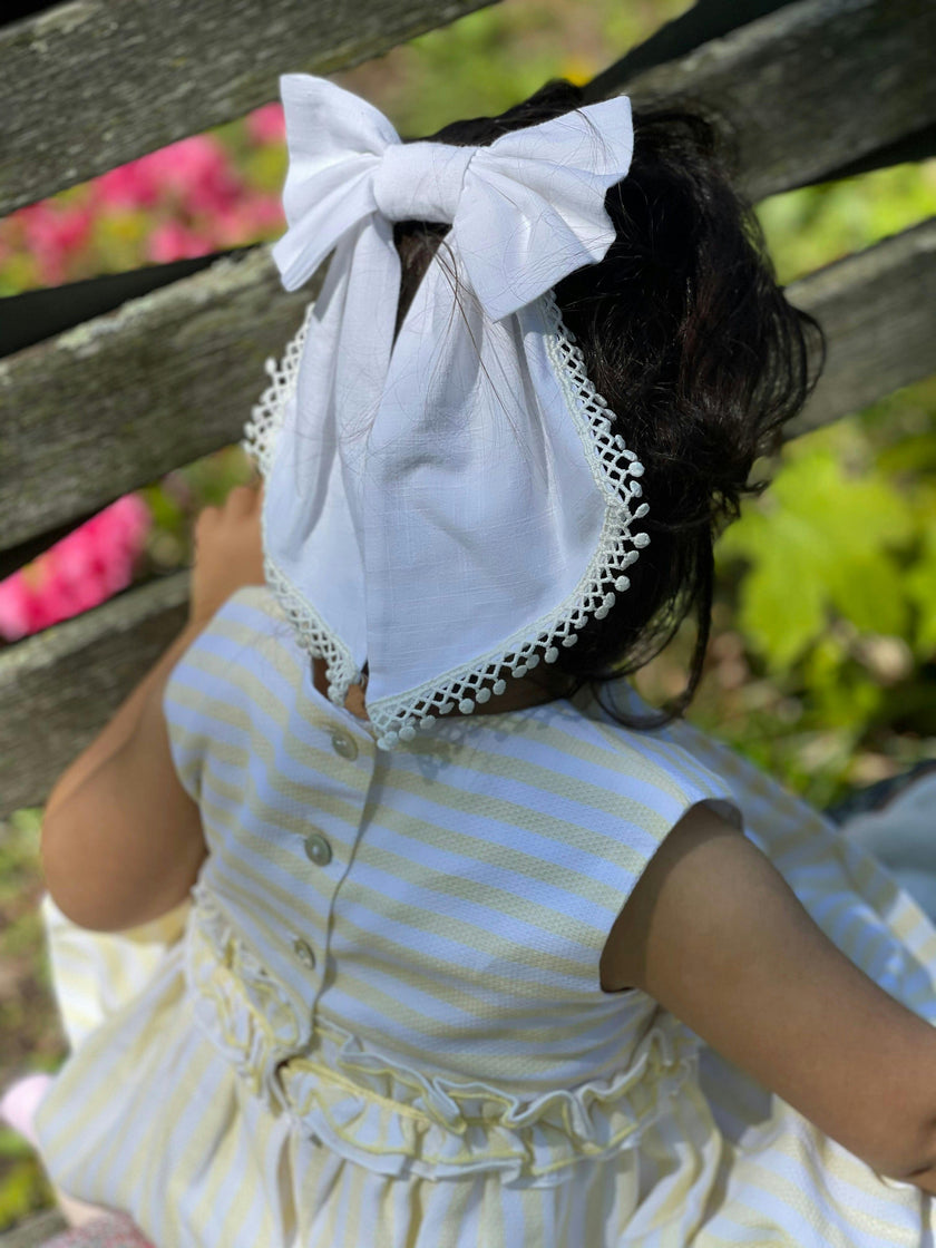 White Jaylin Hair Bow
