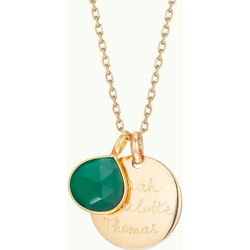 Personalized Gemstone Necklace, Rose Gold Plated