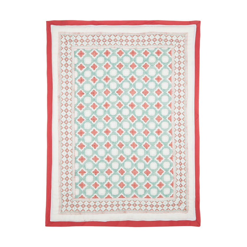 Block-Printed Cotton Crib Quilt