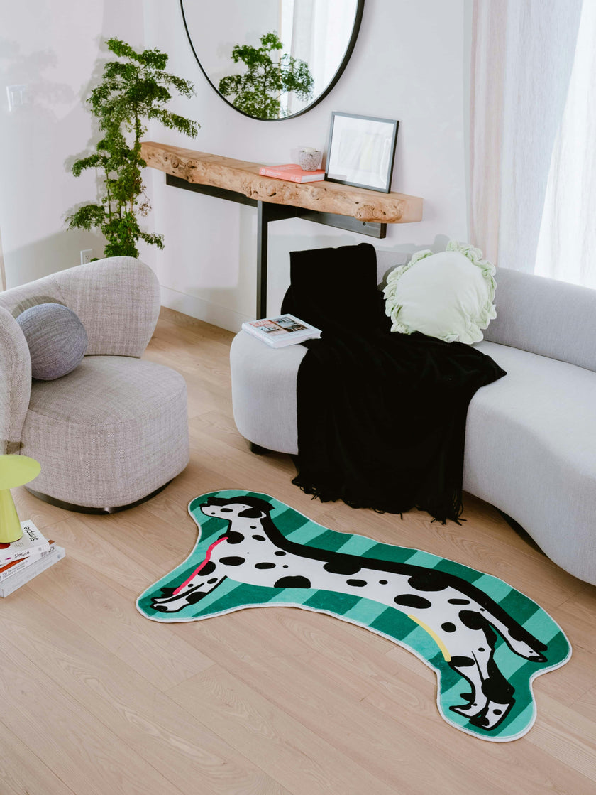Irregular Shaped Dog Runner Rug by Lu Yang