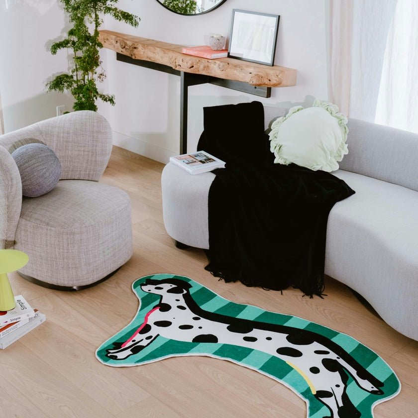 Irregular Shaped Dog Runner Rug by Lu Yang
